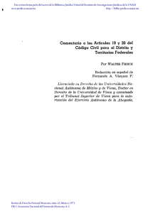 Comentario a los Artículos 19 p 20 del Código Civil para el
