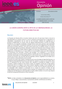 La UE ante el reto de la Ciberseguridad: La futura Directiva NIS