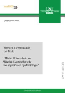 Memoria de Verificación - Universidad Autónoma de Madrid