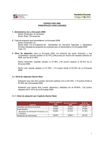 Principales Conclusiones - Superintendencia Financiera de Colombia