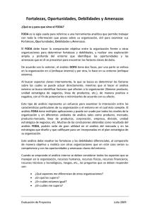 Debilidades, oportunidades, fortalezas y amenazas