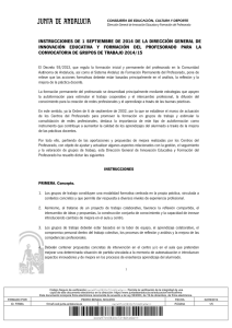 Instrucciones de 1 de septiembre de 2014