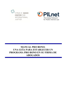 manual pro bono: una guía para establecer un programa pro bono