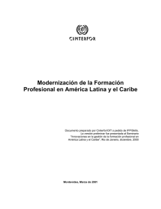 Modernización de la Formación Profesional en América Latina