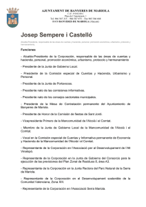Currículum de Josep Sempere i Castelló (Compromís)