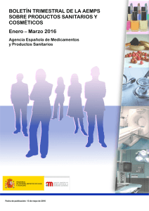Boletín trimestral de la AEMPS sobre Productos Sanitarios y