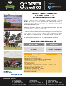 Presentación Comercial Torneo de Golf 2016