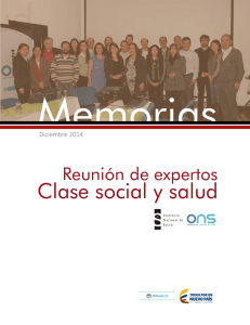 Clase social y salud - Instituto Nacional de Salud