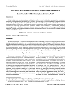 Indicadores de evaluación en la enseñanza