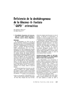 Deficiencia de la deshidrogenasa de la Glucosa -6