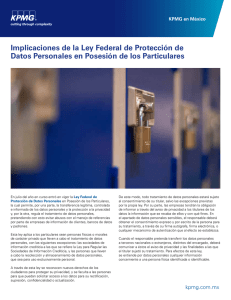 Implicaciones de la Ley Federal de Protección de Datos