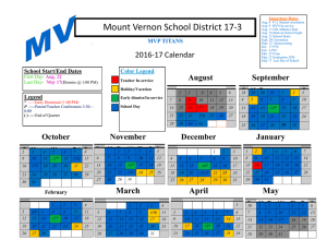 Calendar - Mount Vernon School District 17-3