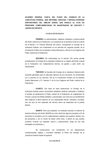 acuerdo general 15/2014, del pleno del consejo de la judicatura
