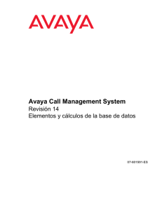 Avaya CMS Database Items and Calculations