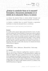 ¿Evaluar la condición física en la escuela? Conceptos y discusiones