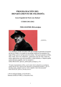 PROGRAMACIÓN DEL DEPARTAMENTO DE FILOSOFÍA