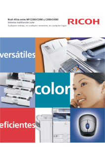 Ricoh Aficio series MP C2500/C3000 y C3500/C4500