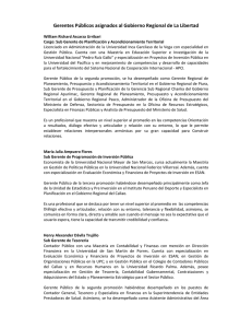 Gerentes Públicos asignados al Gobierno Regional de La
