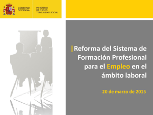 |Reforma del Sistema de Formación Profesional para el Empleo en