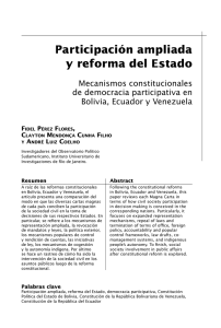 Participación ampliada y reforma del Estado