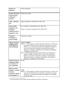 Curriculum PDF - Universidad de Magallanes