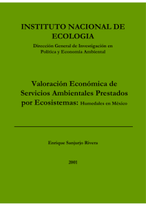 Valoración Económica de Servicios Ambientales Prestados
