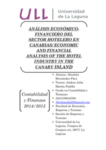 Analisis economico financiero del sector hotelero en Canarias
