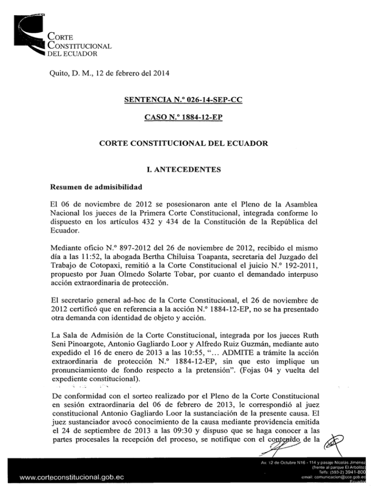 Descargar Sentencia - Corte Constitucional Del Ecuador