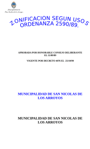 Ordenanza 2590/89 - Municipalidad de San Nicolás