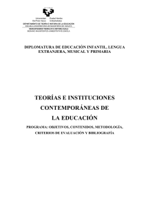 teorías e instituciones contemporáneas de la educación