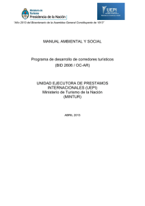 MANUAL AMBIENTAL Y SOCIAL Programa de desarrollo de