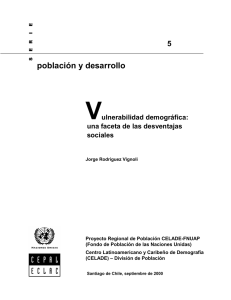 Vulnerabilidad demográfica: una faceta de las desventajas sociales