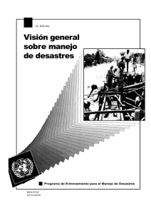 Visión general sobre manejo de desastres