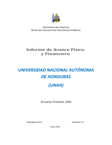 UNIVERSIDAD NACIONAL AUTÓNOMA DE HONDURAS (UNAH)