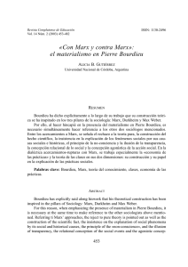 Con Marx y contra Marx»: el materialismo en Pierre Bourdieu