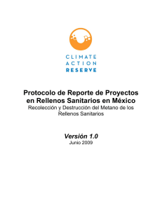 Protocolo de Reporte de Proyectos en Rellenos Sanitarios en México