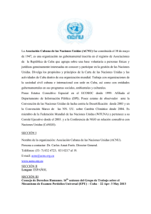 La Asociación Cubana de las Naciones Unidas (ACNU) fue