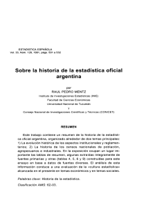 Sobre la historia de la estadística oficial argentina