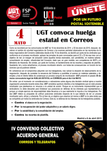 UGT convoca huelga estatal en Correos