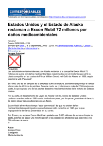 Estados Unidos y el Estado de Alaska reclaman a Exxon Mobil 72