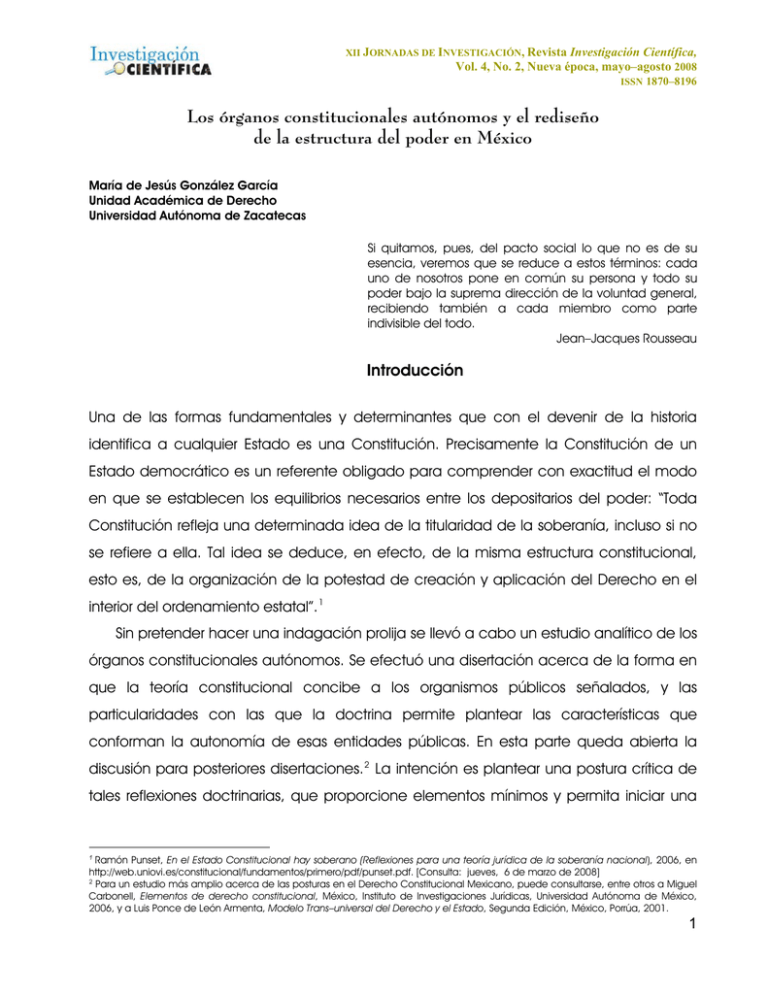 Los Rganos Constitucionales Autnomos Y El Rediseo De La