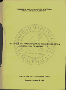 el concurso voluntario de acreedores en la zlegislacion guatemalteca