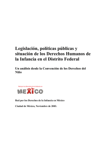 Legislación, políticas públicas y situación de los Derechos