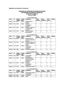 Maestría en Derecho Comercial