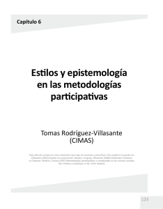 Estilos y epistemología en las metodologías participativas