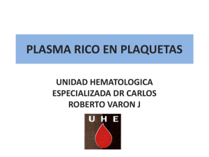 plasma rico en plaquetas