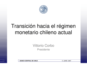 Transición hacia el régimen monetario chileno actual