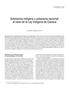 Autonomía indígena y soberanía nacional: el caso de