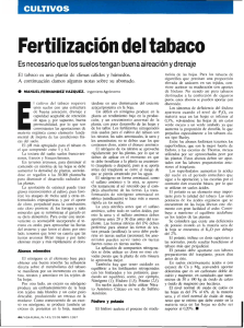 Fertilización del tabaco