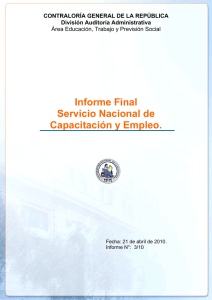 informe final 3-10 servicio nacional de capacitación y empleo